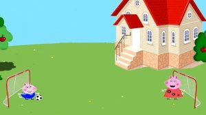 Мультики Свинка  Петта и Джордж играют в футбол  У Пеппы синяк Мультфильмы для детей на русском