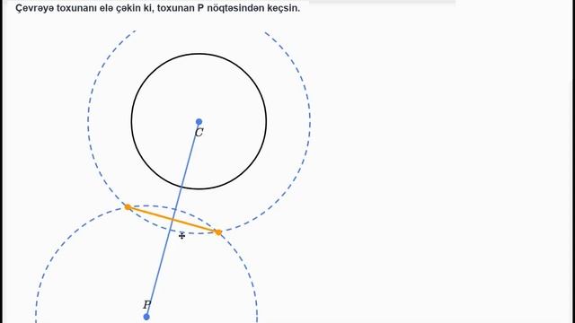 Toxunan xətt üçün pərgar və xətkeşlə bağlı başqa bir nümunə смотреть онлайн