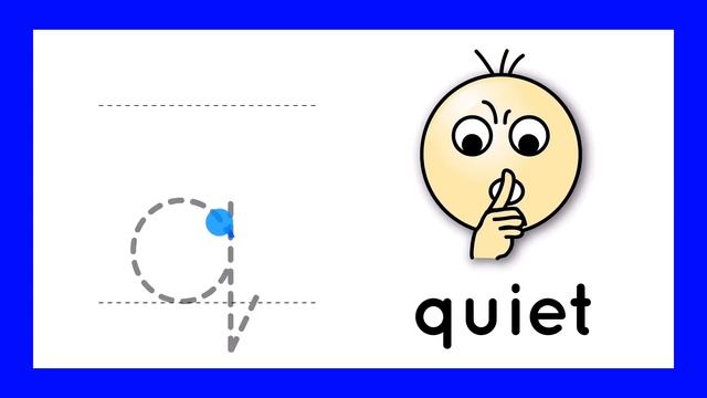 Letter Q | Write lowercase letter Q | Phonics alphabet writing lesson смотреть онлайн