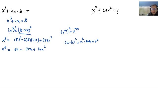 IF x^3 + 4x - 8 = 0 Then x^7 + 64x^2 = ? | Math Olympiad Preparation смотреть онлайн