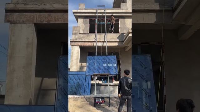 Large glass installation door and window aluminum alloy door and window glass elevator смотреть онлайн