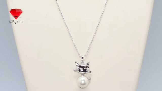 Bije.ru: Подвеска в виде кошки с родиевым покрытием и кристаллами Swarovski Nerkayen (Неркайэнь) смотреть онлайн