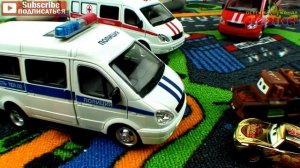 Машинки - КТО ГЛАВНЕЕ : Скорая помощь. Пожарная. Полицейская!? Развивающий мультик