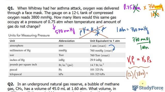 Calculating Volume When Pressure Changes (Boyle's Law)