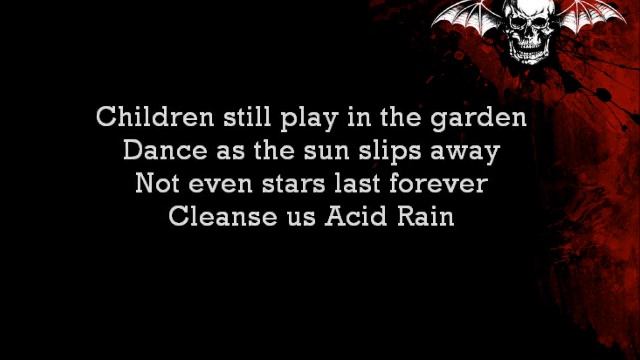 Acid Rain Avenged Sevenfold lyrics смотреть онлайн