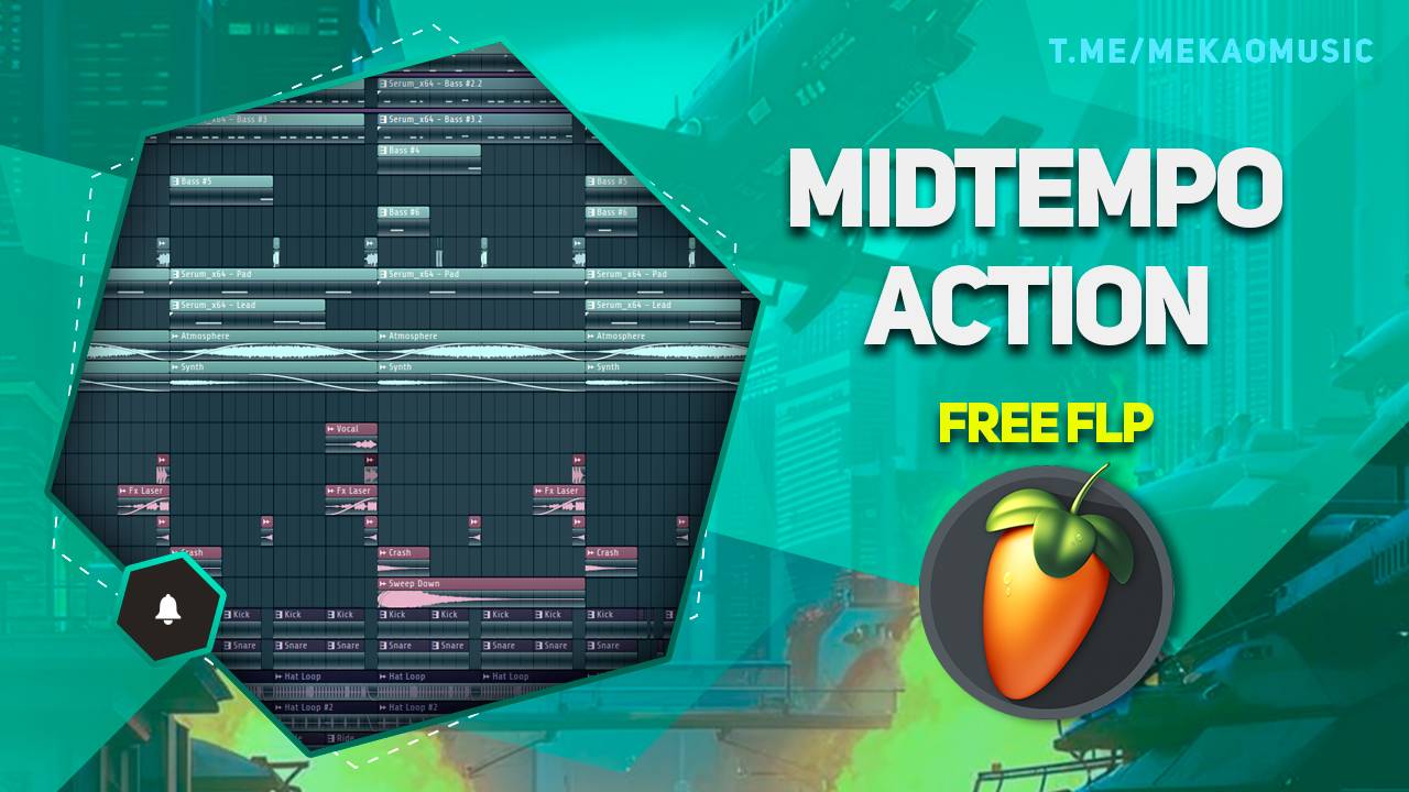 Action Midtempo в FL Studio 24 (+FREE FLP/Бесплатный FLP)