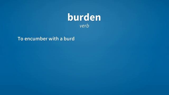 Burden | Meaning of burden смотреть онлайн