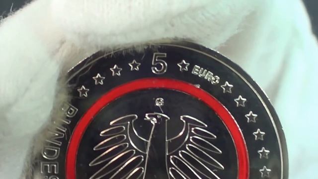 Luminous ring of 5 euro 2017 Germany Tropical climate zone смотреть онлайн