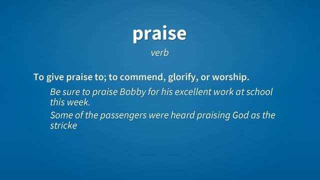 Praise | Meaning of praise смотреть онлайн