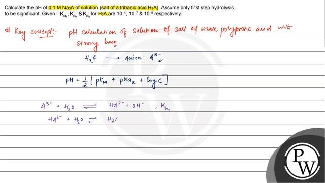 Calculate The \( \mathrm{pH} \) Of \( 0.1 \mathrm{M} \mathrm{Na}_{3...