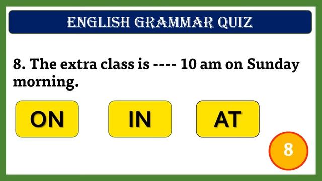 Prepositions Of Time Quiz- AT ON IN|Prepositions Of Time In English|Can You Pass 5th Grade Test?