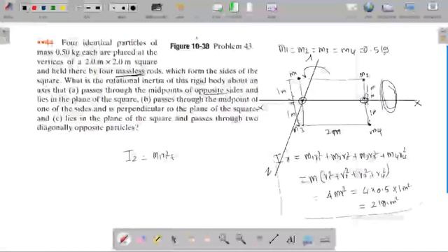 Four identical particles of mass 0.50 kg each are placed at the vertices of a 2.0 m × 2.0 m square смотреть онлайн