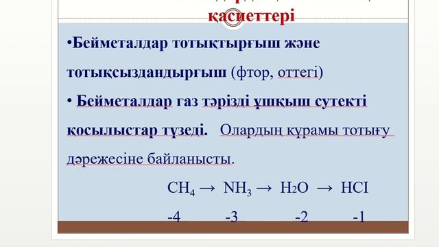 химия бейметалдар. Сутегі. Әділбай Ардақ Серікқызы Хтов 23-11 смотреть онлайн