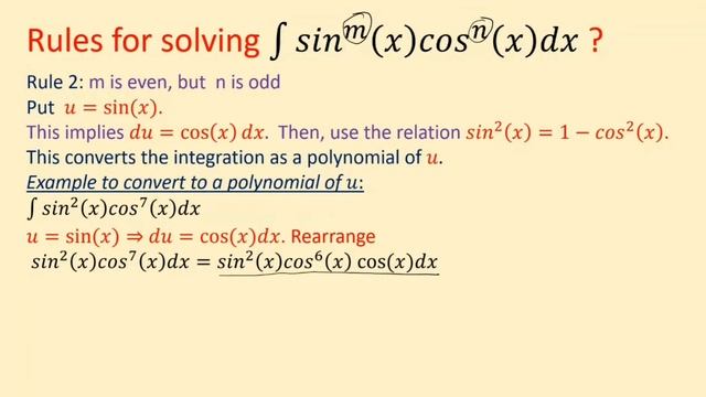 #Calculus 2/Trigonometric Integrals/Integration for sin and cos power смотреть онлайн