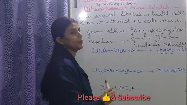 PREPARATION OF ALKENES#DEHALOGENATION OF VICINAL DIHALIDE#study#chemistry смотреть онлайн