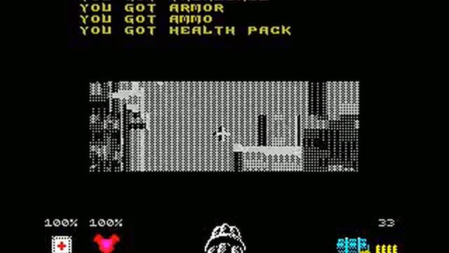 WOLFENSTEIN 3D game on ZX Spectrum 128!! смотреть онлайн