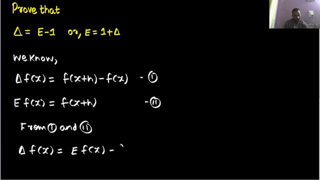 Prove that ∆= E-1 | Prove that E= 1+∆ | Relationship between Operators | Interpolation смотреть онлайн