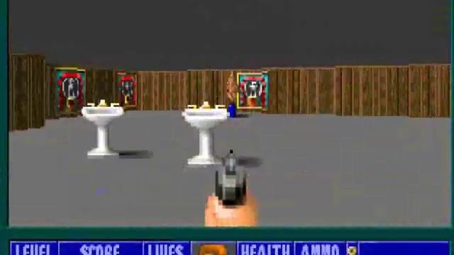 Wolfenstein 3D: Hitler Secret Departament - E1M6 - All Secrets смотреть онлайн