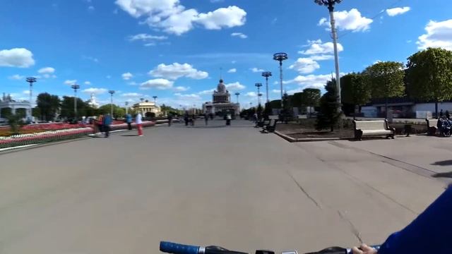 Xiaomi YI 4k action camera. Тест на велосипеде на солнце (Москва, ВДНХ, 2017) смотреть онлайн