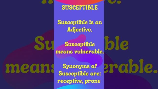 English Vocabulary | English Word Meaning - Susceptible смотреть онлайн