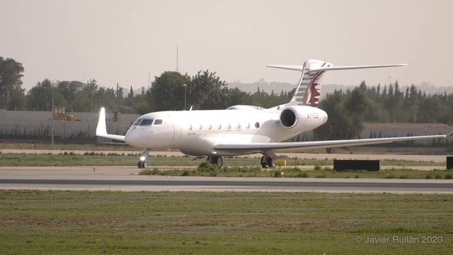 Gulfstream G650ER Qatar Airways Private Jet (A7-CGB) Valencia!