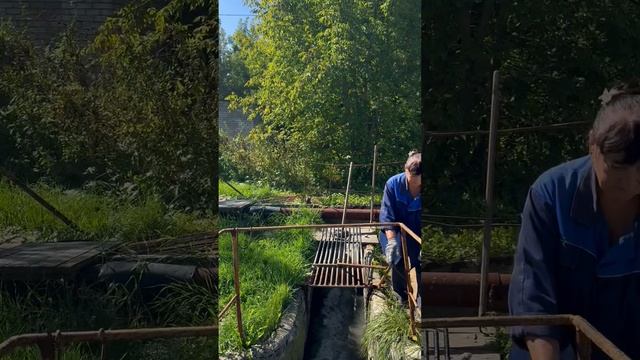 1 ЭТАП КОСы. Процесс очистки воды от мусора на решетках ВРУЧНУЮ смотреть онлайн