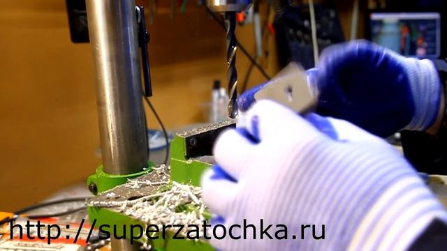 Работа сверла, после обработки точилкой Строгова. Ideal Drill Work.