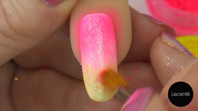 Lecenté™ Glitter and Neon Nail Shadow Ombre Effect смотреть онлайн