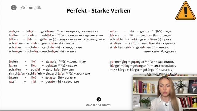 МИНАЛО ВРЕМЕ Perfekt - СИЛНИ глаголи/ Starke Verben ПРАВИЛА ОБОБЩЕНИЕ | Deutsch Academy смотреть онлайн