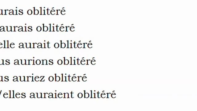 Изучение французского языка = Спряжение глаголов = Oblitérer смотреть онлайн