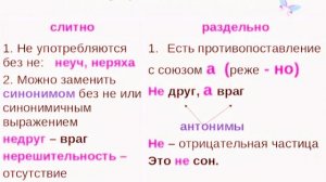 Русский язык, 5 класс. Тема: Не с сущ.