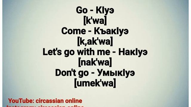 CIRCASSIAN PHRASES WITH THE VERB "КIУЭ" ("GO") смотреть онлайн