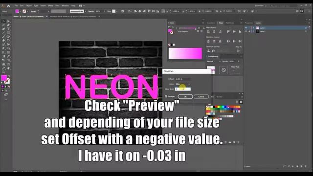 How to Create a Neon Text Effect in Adobe Illustrator смотреть онлайн