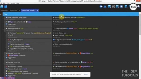 Dialogue Tree (Yarn) | GDevelop 5