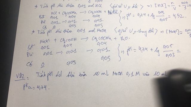 Hoá Đại Cương: Tính pH gần đúng hệ đệm CH3COOH/CH3COO- смотреть онлайн