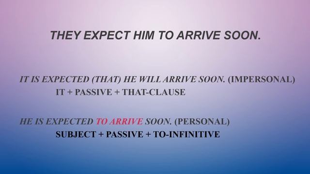 Personal and Impersonal passive constructions смотреть онлайн