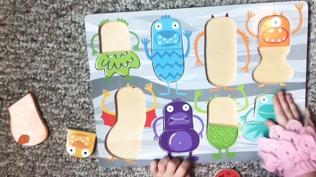 Учим цвета - собираем пазл - детский влог - первые слова - учимся говорить смотреть онлайн