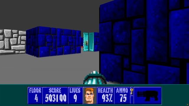 Wolfenstein 3D: E1M4 (100%) (No Commentary)