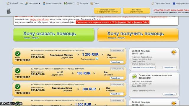 Получение помощи 263 600 мавро-руб.от МММ !!! смотреть онлайн