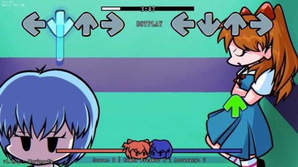 FNF Character Test | Gameplay VS Playground | VS Neon Genesis Evangelion | Anime Mod