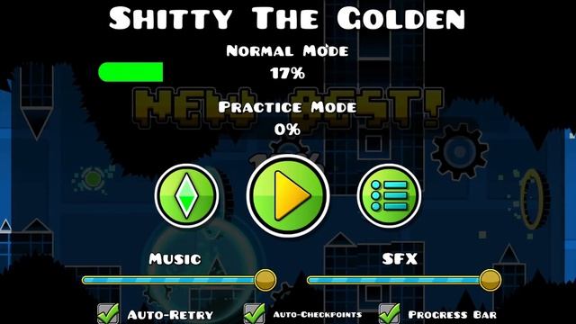 Прохожу Shitty The Golden! 19%!!! Geometry dash смотреть онлайн