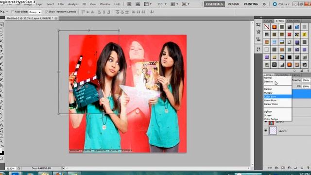 Photoshop cs5 Blending(Selena Gomez) :) смотреть онлайн