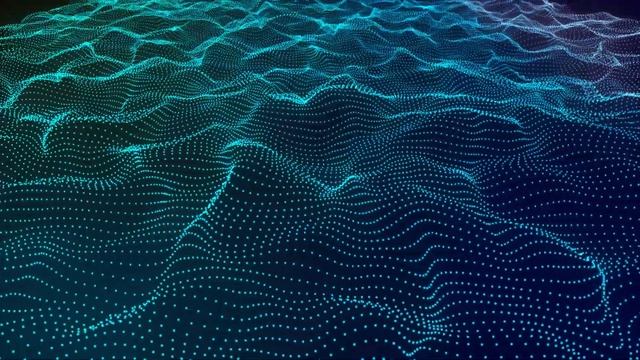 Blue green neon wave flow animated background , No Copyright || Stock Footage || wave animation смотреть онлайн