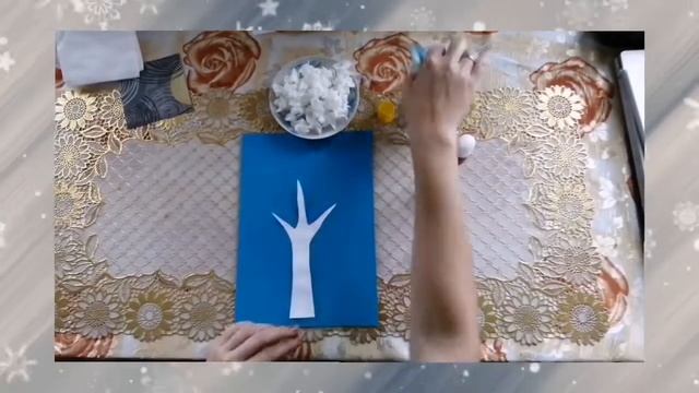 Заняття з аплікації. Тема:"Засніжене дерево". смотреть онлайн