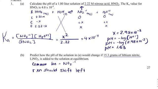 AP Chemistry Notes 8.10- Common Ion Effect смотреть онлайн