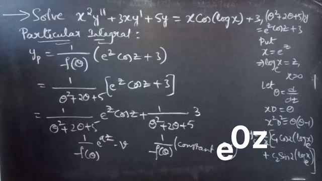 x^2y"+3xy'+5y=xCos(logx)+3 #CauchyEulerLinearEquation L907 смотреть онлайн