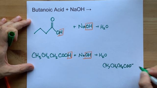 Butanoic Acid + NaOH = ?? (Sodium butanoate + Water) смотреть онлайн
