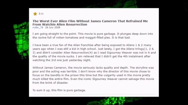 ALIEN 3: 1-Star User Reviews From IMDb смотреть онлайн