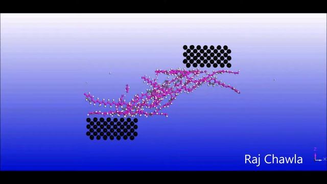 Molecular dynamics simulation of polymer between Iron Layers смотреть онлайн