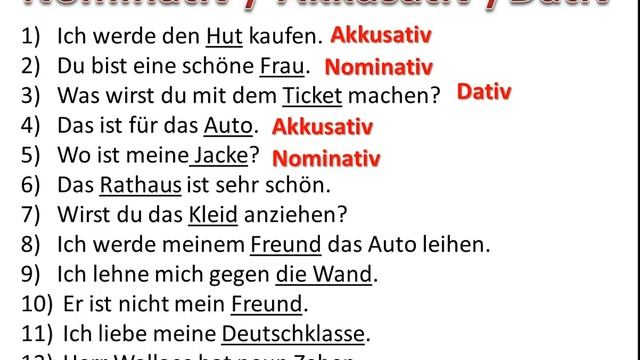 determining cases with nominative accusative and dative - www.germanforspalding.org смотреть онлайн